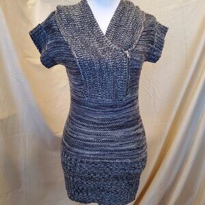 Decree Sweater Dress w/Hood and Short Sleeves SZ SM